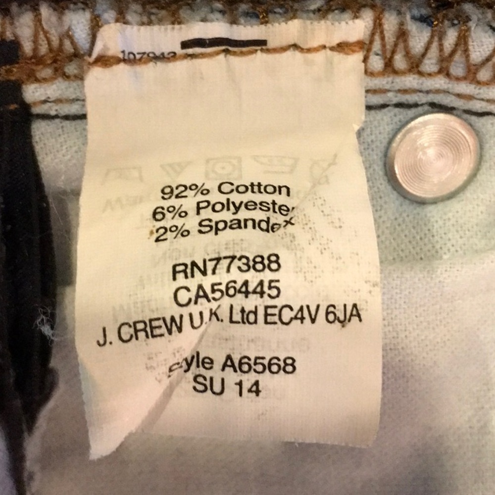 J Crew Point Sur Skinny Jeans w/ Whiskering, sz 31 - Picture 9 of 9